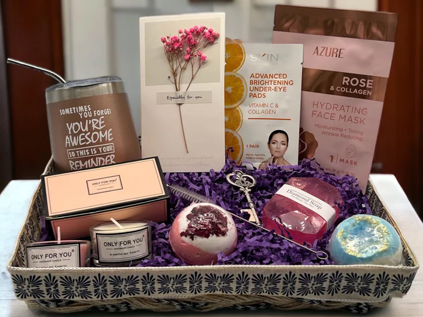 Blossom and Relax Custom Gift Basket