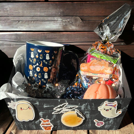 Ghostly Glow Halloween Boo Basket
